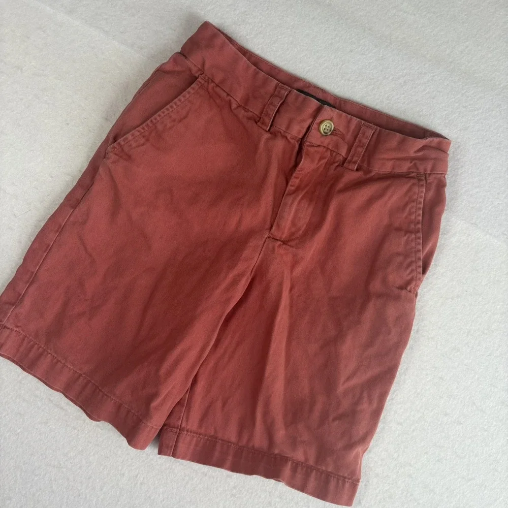 Polo Ralph Lauren Boys Chino Shorts Size 8 Coral Classic Fit Flat Front